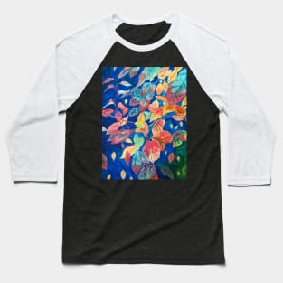 Autumn leaves watercolor painting Baseball T-Shirt